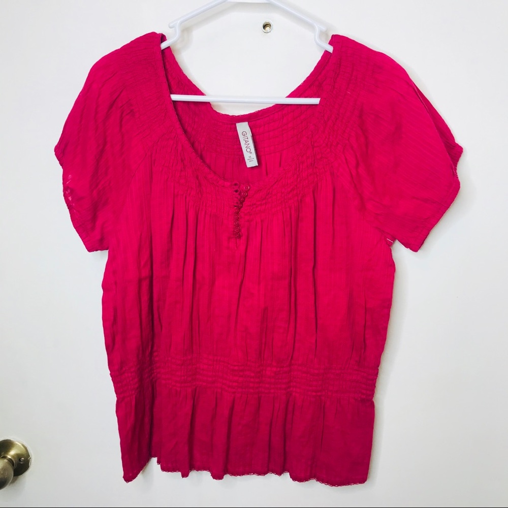 Gitano Pink Short Sleeve Pink Top